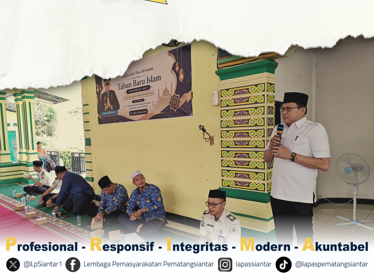 DOA BERSAMA PERINGATAN 1 MUHARRAM 1448 H DI LAPAS PEMATANG SIANTAR